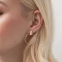 Серьги - пусеты Уверенность в желтом золоте с07749 Оникс
