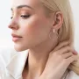 Серьги - пусеты Уверенность в желтом золоте с07749 Оникс