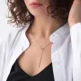 Серебряное колье - галстук Муза 181193 Оникс