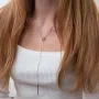 Серебряное колье - галстук Муза 181193 Оникс