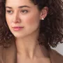 Серьги-пусеты Треугольники (красное золото) с07737 Оникс