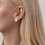 Серьги-пусеты Треугольники (красное золото) с07737 Оникс
