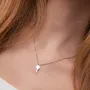 Колье Ключик в белом золоте кол02120 Оникс 46