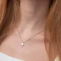 Колье Ключик в белом золоте кол02120 Оникс 46
