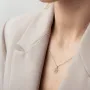 Колье Змея в белом золоте кол02121 Оникс 50