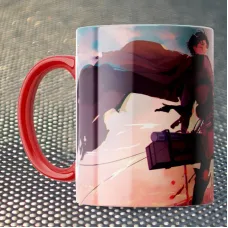 Чашка Fan Girl Леві в бій Атака титанів - Attack on Titan (14925) 330 мл Червоний