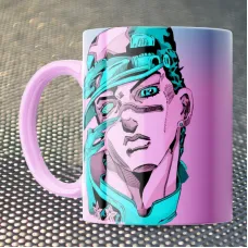 Чашка Fan Girl Джотаро диски Невероятные приключения ДжоДжо - JoJo’s Bizarre Adventure (14799) 330 мл Розовый