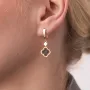 Серьги Клевер в красном золоте (фианиты) с07638 Оникс