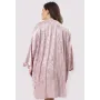 Комплект Мелисса Батал Ghazel 17111-67/88 Розовый халат/Черный пеньюар 60
