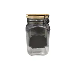 Ємність для сипучих продуктів з бамбуковою кришкою дошкою для написів S&T 7088-2 Ємність для сипучих продуктів з бамбуковою кришкою дошкою для написів S&T 7088-2