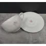Чашка кавова з блюдцем Interos Tudor TU1843 Сітка фарфорова 90 мл