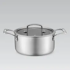 Кастрюля профессиональная с крышкой Maestro MR-3504-20 3.1 л Хром Кастрюля профессиональная с крышкой Maestro MR-3504-20 3.1 л Хром