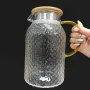 Глечик Ardesto Dew з бамбуковою кришкою боросилікатне скло 1500 мл (AR2615PG)