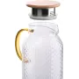 Глечик Ardesto Dew з бамбуковою кришкою боросилікатне скло 1500 мл (AR2615PG)