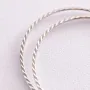 Серьги - кольца в белом золоте (3.8 см) с07796 Оникс