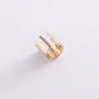 Серьга-каффа в желтом золоте с06951 Оникс