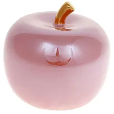 Статуетка Bona порцелянова Яблуко 12х12х12см рожевий перламутр із золотом DP116467
