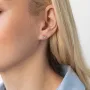 Серебряные ассиметричные серьги Доминика с фианитами 123182 Оникс
