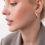 Овальные серьги в желтом золоте с07852 Оникс