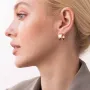 Золотые серьги - кольца без камней с05885 Оникс