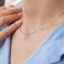 Серебряное колье с фианитами 181206 Оникс 43