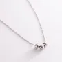 Серебряное колье Шарики 1097 Оникс 41