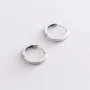 Серьги-кольца в белом золоте с06473 Оникс
