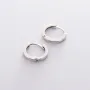 Серьги-кольца в белом золоте с06473 Оникс