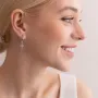 Золотые серьги - кольца с крестиком (бриллианты) 316251121 Оникс