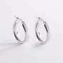 Овальные серьги в белом золоте с07857 Оникс