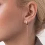 Золотые серьги Шарики с цепочками с07843 Оникс