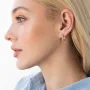 Золотые серьги Беата с белыми фианитами с07860 Оникс