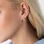 Золотые серьги Беата с белыми фианитами с07860 Оникс