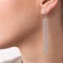 Золотые серьги Водопад с07876 Оникс