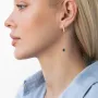 Золотые серьги Клевер (эмаль) 400273E Оникс