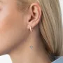 Золотые серьги Клевер (эмаль) 400273E Оникс