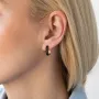 Золотые серьги Беата с черными фианитами с07861 Оникс
