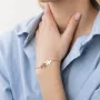 Браслет Девочка и мальчик в красном золоте з2090 Оникс 19
