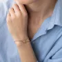 Браслет Два мальчика в красном золоте з2089 Оникс 19