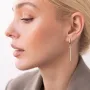Серьги Гвоздь в желтом золоте (фианиты) с07868 Оникс