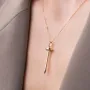 Колье Гвоздь в желтом золоте кол02183 Оникс 47
