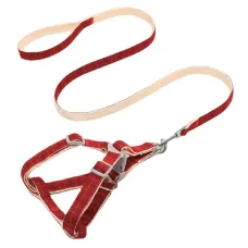 Шлея для собак с поводком Pipitao Cage 1.5*120 см Red (8918-35857)