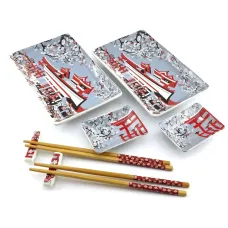 Сервиз для суши None Цветение сакуры 2 персоны 28х28,3х3,5 см (DN34281I) Сервиз для суши None Цветение сакуры 2 персоны 28х28,3х3,5 см (DN34281I)