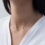 Золотое колье с фианитами кол01517 Оникс 45