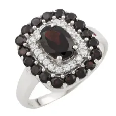 Серебряное кольцо SilverBreeze с натуральным гранатом 0.825ct (0477565) 17 Серебряное кольцо SilverBreeze с натуральным гранатом 0.825ct (0477565) 17