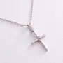 Золотое колье Крестик с фианитами кол02192 Оникс 45