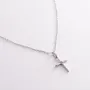 Золотое колье Крестик с фианитами кол02192 Оникс 45