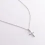 Золотое колье Крестик с фианитом кол02191 Оникс 45