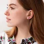 Серебряные серьги - пусеты Полярная звезда (фианиты) 123206 Оникс