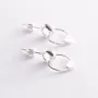 Серебряные серьги - пусеты Сердечки 123199 Оникс